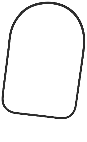 Step 1: Draw a tall rectangle with a rounded, arched top for the popsicle bar.