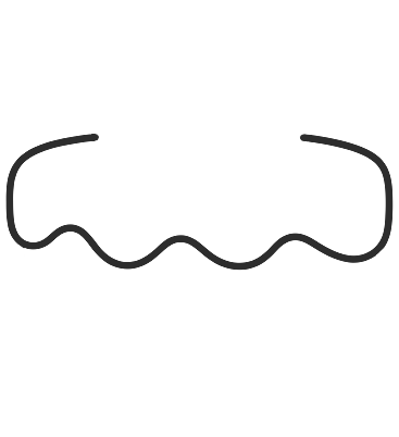 Step 1: Draw a shallow curved band with a wavy line along its bottom edge for the dripping frosting.