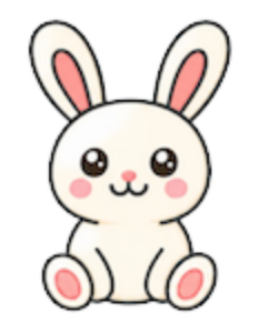 A bunny representing easy animal drawings