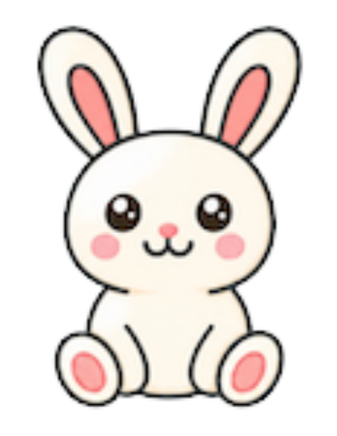 A bunny representing easy animal drawings