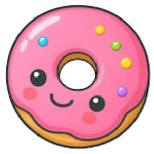 A donut representing easy food drawings