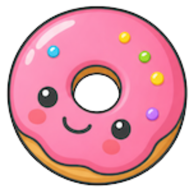 A donut representing easy food drawings