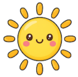 A sun representing easy nature drawings