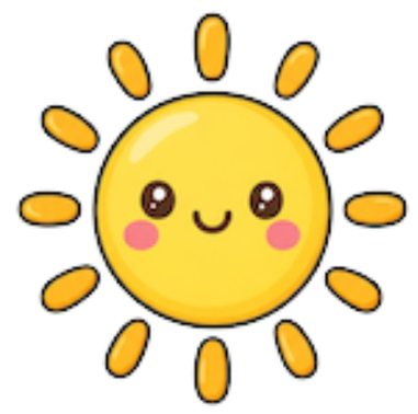 A sun representing easy nature drawings