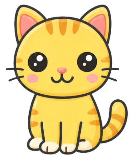 Finished kitten drawing