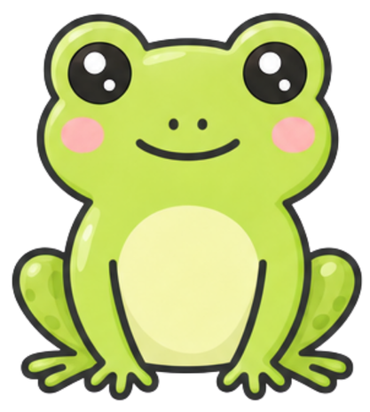 Finished frog drawing