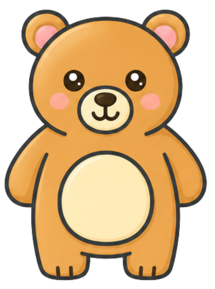 Finished bear drawing