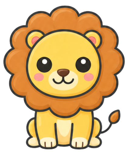 Finished lion drawing
