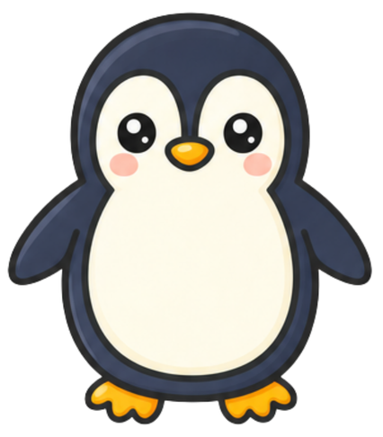 Finished penguin drawing