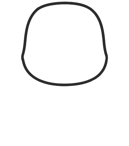 Step 1: Draw a rounded square shape for the puppy’s head, keeping the corners soft.