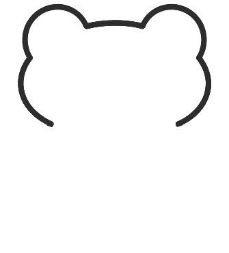 Step 1: Draw a wide rounded head with two bumps rising from the top edge for the eyes.