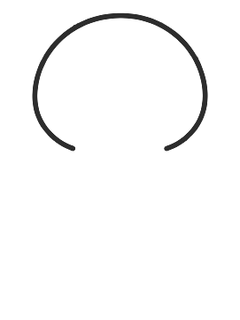 Step 1: Draw a rounded shape for the bear’s head, slightly flat across the bottom.
