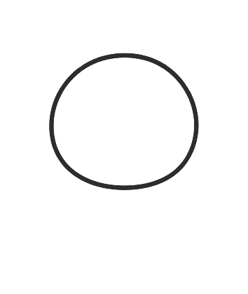 Step 1: Draw one circle in the middle of the page for the lion’s face.