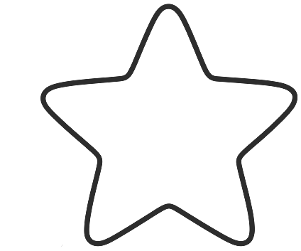 Step 2: Close the outline so the star is complete, with all five plump points joined up.