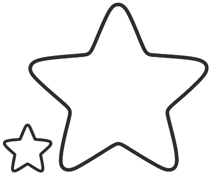 Step 3: Add a smaller star beside the large one.