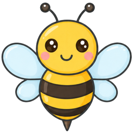 Finished bee drawing