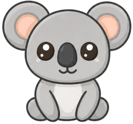 Finished koala drawing