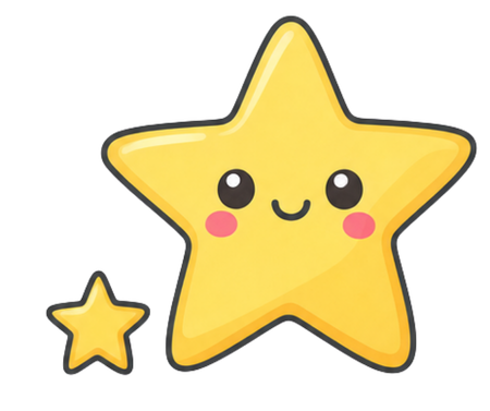 Finished star drawing